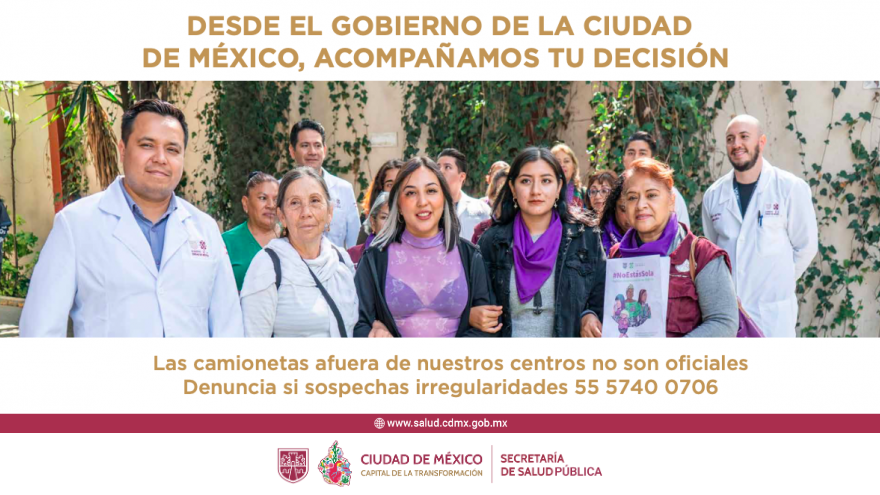 ¡CUIDADO! No se ofrecen servicios de ILE en unidades móviles